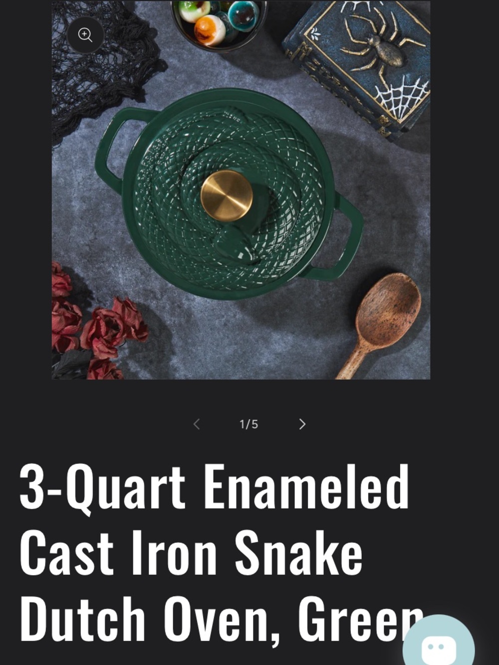 BNIB 3-Quart Enameled Cast Iron Snake Dutch Oven Smith & Clark - Picture 6 of 9